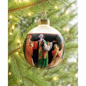 Hallmark 1983 Wise Men Glass Ornament Designer Keepsake Nativity Vintage